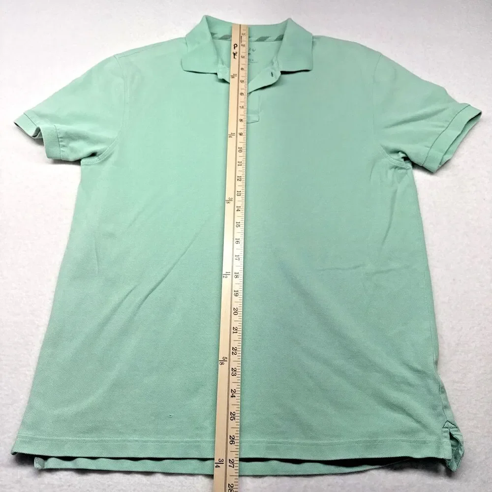 J.Crew Repp Men's Medium Mint Green Cotton Polo Shirt Short Sleeve Classic